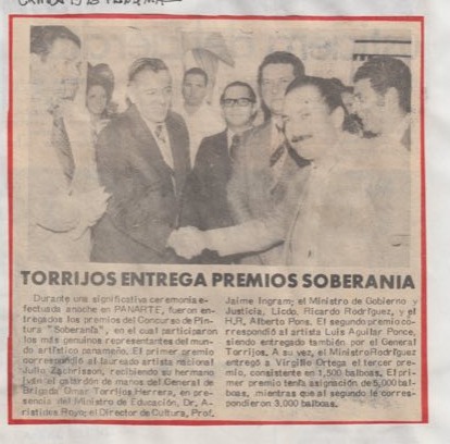 Primer Premio «Soberanía», INAC, Panamá